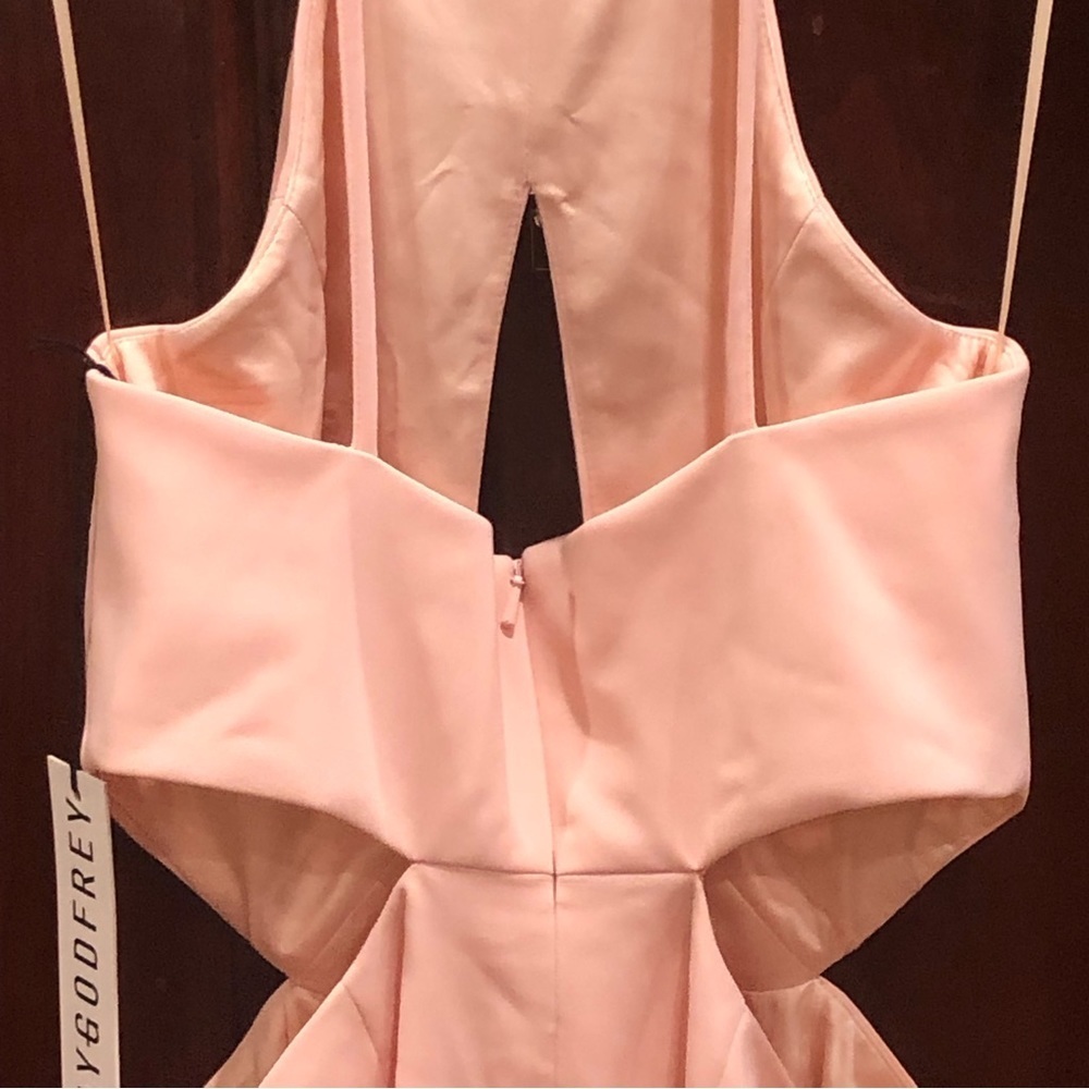 NWT Jay Godfrey Blush Pink Cutout Bodycon Keyhole Mini Dress Sz 2 - Picture 9 of 14